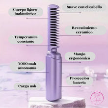 Cargar imagen en el visor de la galería, Mini Cepillo Alisador Portatíl Lila StyleMaster™

